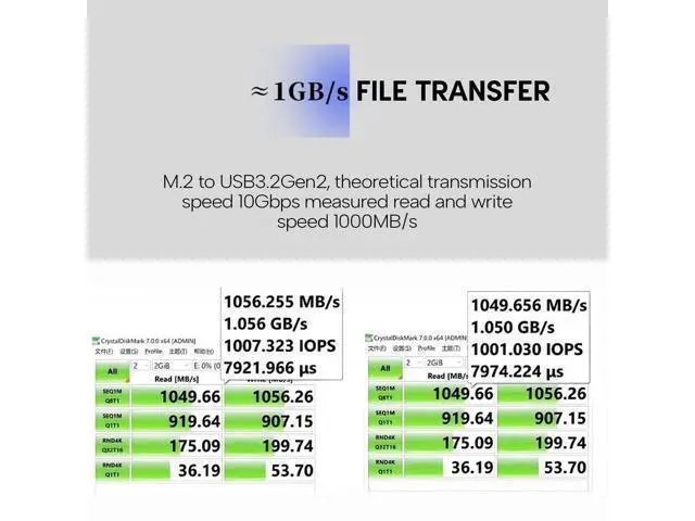 Alt view image 5 of 5 - BIBABLYKE NVMe 2230 SSD Enclosure Box USB C A 10Gbps Fast Data Transfer Supports PCIe SSD No Driver Needed Aluminium Alloy