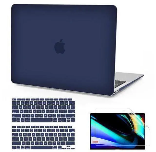 Main image of B BELK Compatible with MacBook Air 13 inch Case 2022 2021 2020 2019 2018 A2337 M1 A2179 A1932 Touch ID,Matte Plastic Hard Shell Case for MacBook Air 13.3 inch+Keyboard Cover+Screen Protector,Navy Blue