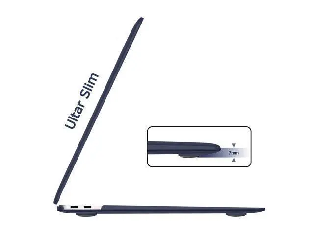 Alt view image 4 of 5 - B BELK Compatible with MacBook Air 13 inch Case 2022 2021 2020 2019 2018 A2337 M1 A2179 A1932 Touch ID,Matte Plastic Hard Shell Case for MacBook Air 13.3 inch+Keyboard Cover+Screen Protector,Navy Blue