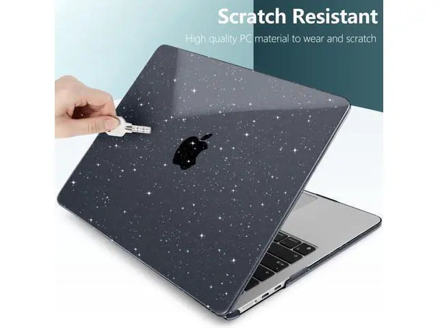 Alt view image 5 of 5 - Batianda Compatible with New MacBook Air 15 inch Case 2025 M4 2024 M3 2023 M2 Chip Release, Bling Crystal Hard Shell with Screen Protector Keyboard Cover and OTG Adapter, Bling Black