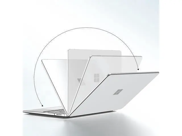 Alt view image 3 of 5 - G JGOO Crystal Clear Case for 13-inch Microsoft Surface Laptop 2025 Model 2095, Windows 11 Touchscreen Copilot+ PC, Protective Plastic Hard Shell Case + Keyboard Cover +Screen Protector, Transparent