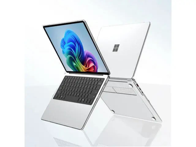 Alt view image 4 of 5 - G JGOO Crystal Clear Case for 13-inch Microsoft Surface Laptop 2025 Model 2095, Windows 11 Touchscreen Copilot+ PC, Protective Plastic Hard Shell Case + Keyboard Cover +Screen Protector, Transparent