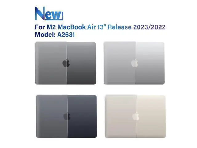 Alt view image 4 of 5 - IBENZER Compatible with 2025 2024 2023 2022 MacBook Air 13 inch Case M4 A3240 M3 A3113 M2 A2681, Hardshell Case & KeyboardCover & ScreenFilm & Type-C for Mac Air 13.6, Clear, AT13-KK-CL+2TC