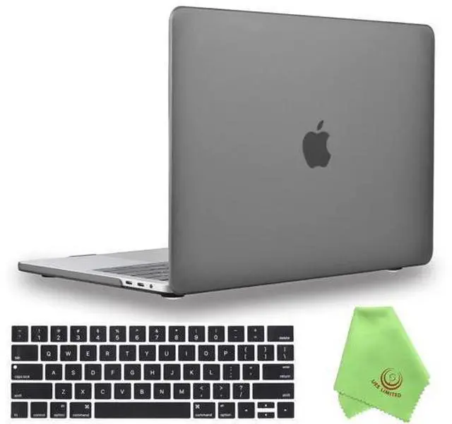 Main image of UESWILL Case Compatible with 2019 2018 2017 2016 Release MacBook Pro 15 inch with Touch Bar Model A1990 A1707, Hard Shell Case with Black Keyboard Cover, Gray