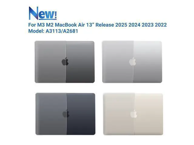 Alt view image 4 of 5 - IBENZER Compatible with 2025 2024 2023 2022 MacBook Air 13 inch Case M4 A3240 M3 A3113 M2 A2681, Hardshell Case & KeyboardCover & ScreenFilm for Mac Air 13.6, Frost Clear, KK-CL+2