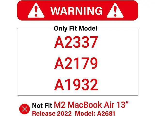 Alt view image 3 of 5 - IBENZER Compatible with New MacBook Air 13 inch case 2022 2021 2020 M1 A2337 A2179 A1932, Hard Shell Case&Keyboard Cover&Screen Film for Mac Air 13 with Touch ID (2018-2022), Star Clear, AT13-S-CL+2