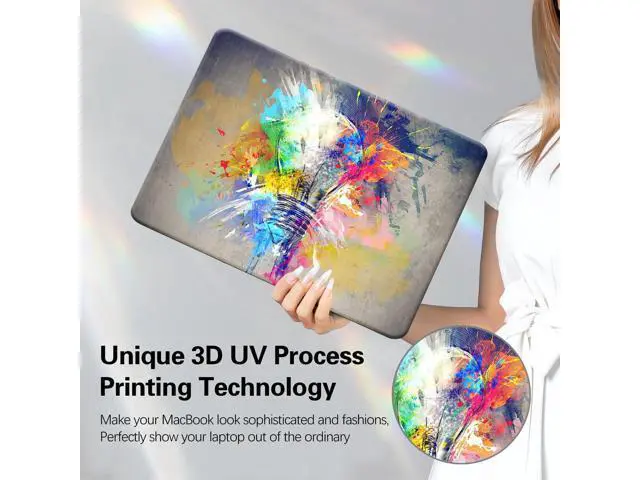 Alt view image 2 of 5 - Funut Compatible with MacBook Air 13 inch Case 2022 2021 2020 2019 2018 A2337 M1 A2179 A1932 Touch ID,MacBook Air M1 Cover Protective Plastic Hard Shell Case + Keyboard Cover,11Creative Lamp
