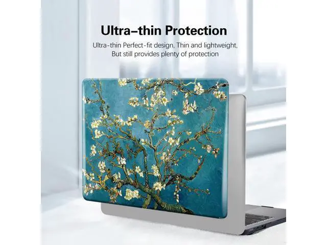 Alt view image 4 of 5 - Funut for MacBook Pro 13 inch Case 2025 2024-2016 Release M2 M1 A2338 A2251 A2289 A2159 A1989 A1708 A1706, Plastic Laptop Hard Shell & Keyboard Cover for MacBook Pro 13 Inch, Blossom