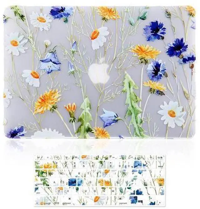 Main image of iDonzon Case for MacBook Pro 15 inch (A1398, 2012-2015 Release), 3D Effect Matte Clear See Through Hard Cover & Keyboard Cover Compatible Mac Pro 15.4 with Retina Display (NO CD-ROM Drive) - Floral