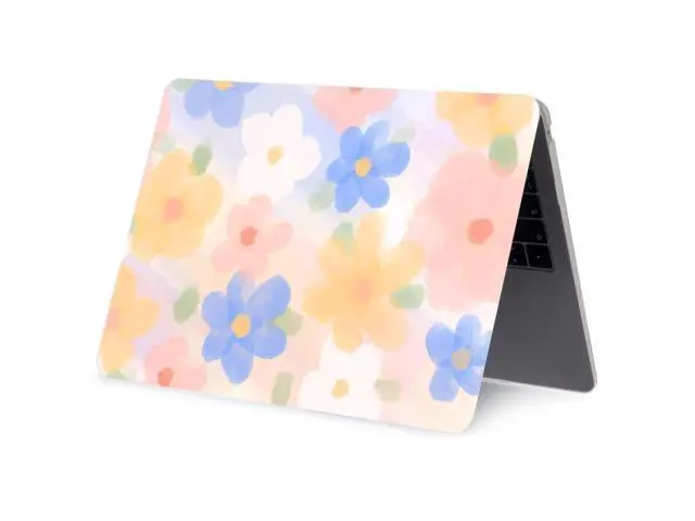 Alt view image 5 of 5 - LanBaiLan Compatible for MacBook Pro 13 inch with Touch Bar 2022 2021 2020 2019 2018 2017 2016 Release M1 M2 A2338 A2289 A2251 A2159 A1989 A1706 A1708 Protective Case & Keyboard Cover, Paint Flower