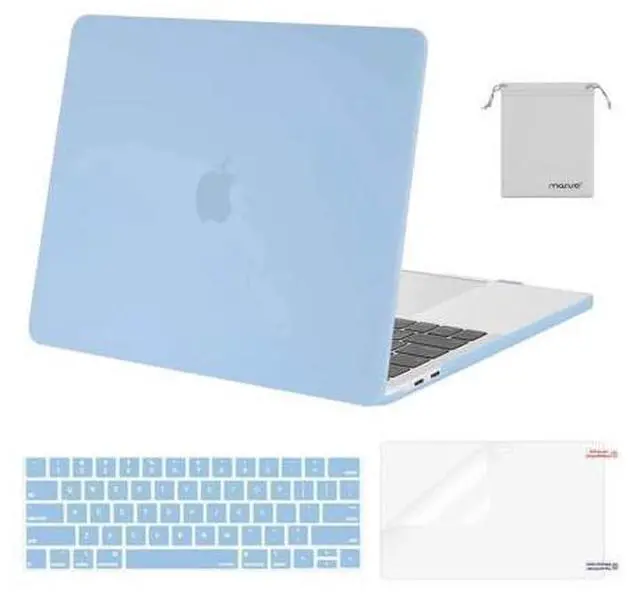 Main image of MOSISO Compatible with MacBook Pro 13 inch Case M2 2025, 2024, 2023, 2022-2016 A2338 M1 A2251 A2289 A2159 A1989 A1708 A1706, Plastic Hard Shell&Keyboard Cover&Screen Film&Storage Bag, Airy Blue