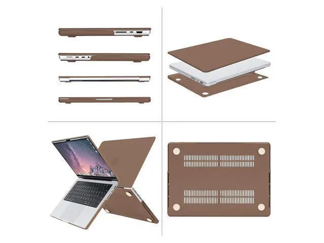 Alt view image 5 of 5 - MOSISO Compatible with MacBook Pro 14 inch Case 2025 2024 2023 2022 2021 M5 M4 M3 M2 M1 A3434 A3112 A3185 A3401 A2918 A2992 A2779 A2442, Hard Shell&Keyboard Cover&Screen Film&Pouch, Caramel Brown