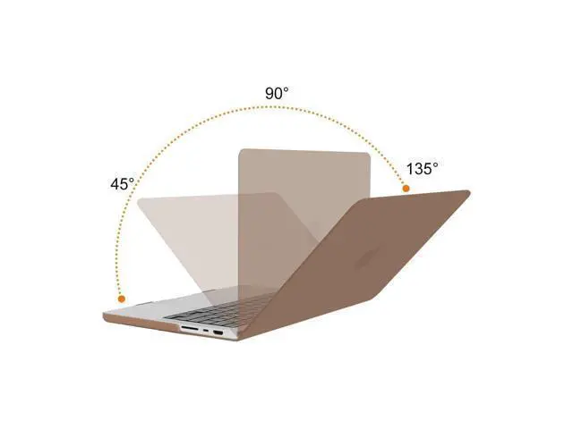 Alt view image 4 of 5 - MOSISO Compatible with MacBook Pro 14 inch Case 2025 2024 2023 2022 2021 M5 M4 M3 M2 M1 A3434 A3112 A3185 A3401 A2918 A2992 A2779 A2442, Hard Shell&Keyboard Cover&Screen Film&Pouch, Caramel Brown