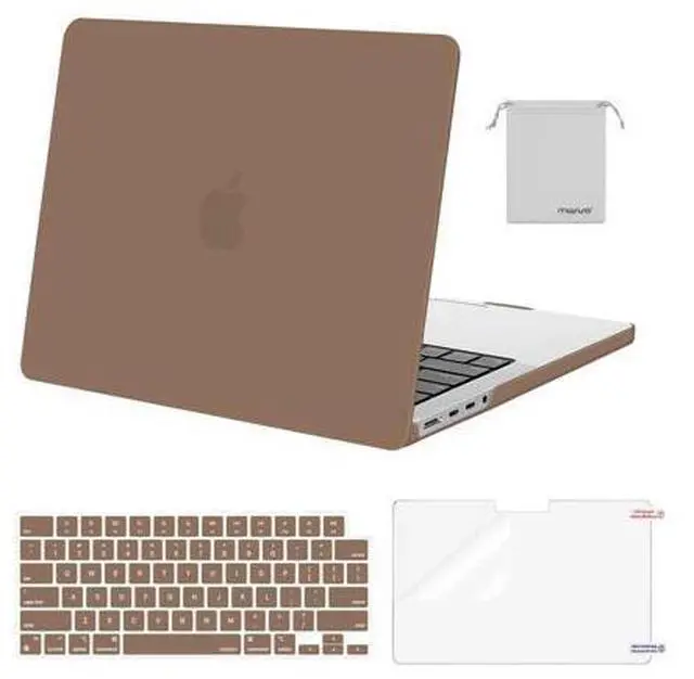 Main image of MOSISO Compatible with MacBook Pro 14 inch Case 2025 2024 2023 2022 2021 M5 M4 M3 M2 M1 A3434 A3112 A3185 A3401 A2918 A2992 A2779 A2442, Hard Shell&Keyboard Cover&Screen Film&Pouch, Caramel Brown