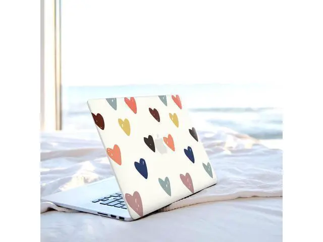 Alt view image 5 of 5 - Seorsok Compatible with MacBook Air 13 Inch Case2022 2021 2020 2019 2018 Release A1932 A2179 M1 A2337 Touch ID,Colourful&Cute Heart Plastic Hard Shell Case with Keyboard Cover