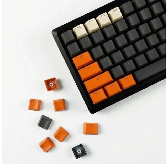 Main image of YMDK Carbon Miami PBT Double Shot Shine Through ANSI Backlit Keycaps for MX Mechanical Keyboard Melody 96 KBD75 68 61 87 104(Only Keycap) (Reversed Carbon)