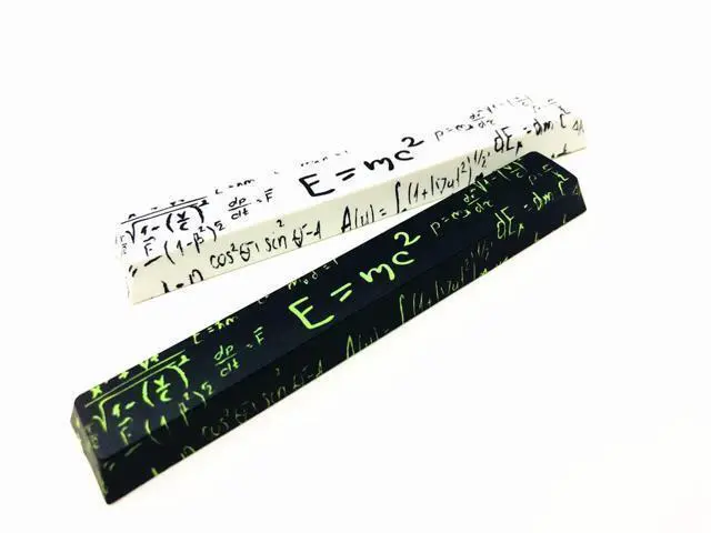 Alt view image 5 of 5 - Novelty Spacebar Artisan Keycap PBT Dye Subbed 6.25u 6.5u Custom Keycaps OEM Profile for Standard ANSI Cherry MX Mechanical Gaming Keyboards (6.25u E=mc (White))