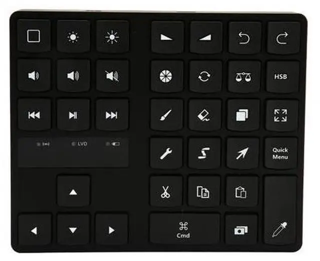Main image of Dpofirs Mini Remote Control Keyboard - Wireless Shortcut Device with 35 Customizable Keys for iOS &, Compact Design for Multimedia Support