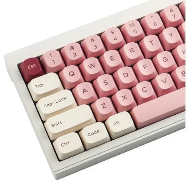 Main image of PBT Keycaps 172 Keys Pink Keycap, Cute Keycaps Dye-Sublimation YMK Profile Double Shot Custom Keycap for Cherry Gateron MX Swithes Mechanical Keyboards