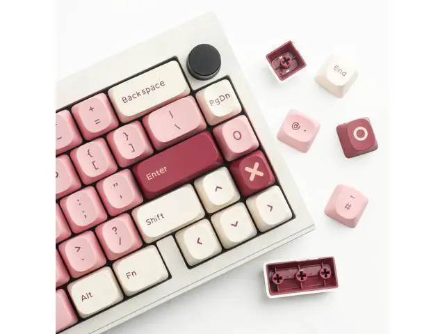 Alt view image 2 of 5 - PBT Keycaps 172 Keys Pink Keycap, Cute Keycaps Dye-Sublimation YMK Profile Double Shot Custom Keycap for Cherry Gateron MX Swithes Mechanical Keyboards