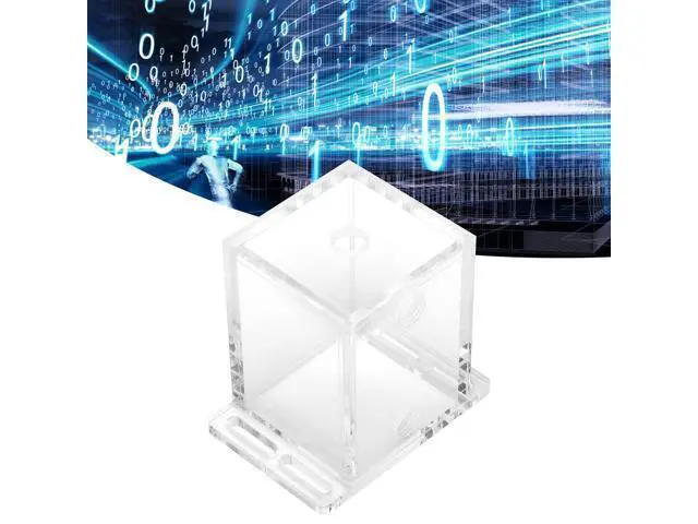 Alt view image 4 of 5 - 200ml Acrylic Water Cooling Tank, Water Cooling Reservoir GQSXT3 Fully Transparent Water Cooler Tank Radiator Pc CPU Water Block 3 Holes with Extension Fixation for Computer CPU
