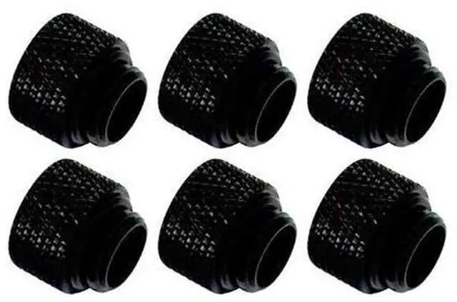 Main image of Dracaena.io 6 Pack G1/4" 10mm Height Male to Female Extender Fittings, Brass Compression Fittings with O Rings for PC Liquid Cooling Loop, Water Cooling Tube Connectors, Black