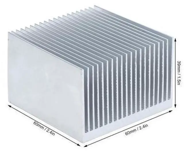 Alt view image 2 of 5 - 4Pcs Aluminum Heatsink, Radiator Heat Sink Cooling Fins or Electronics CPU Module, LED Chipset, 60 x 60 x 39mm / 2.4'' x 2 x 1.5'' (Without Adhesive)