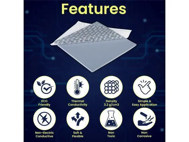 Alt view image 4 of 5 - Gelid Solutions GP-Extreme 12W-Thermal Pad 120x120 Excellent Heat Conduction, Ideal Gap Filler. Easy Installation (120x120x1.0)