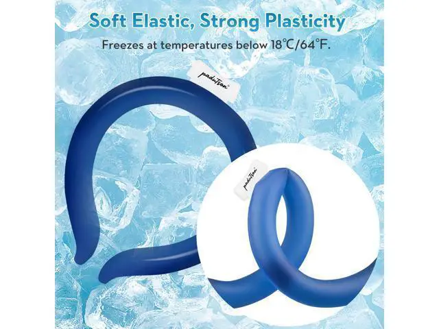 Alt view image 2 of 5 - 2PCS Neck CoolingTube, Reusable Ice Coolers Wearable Body CoolingProducts, Neck Coolers for HotWeather (Navy Blue)