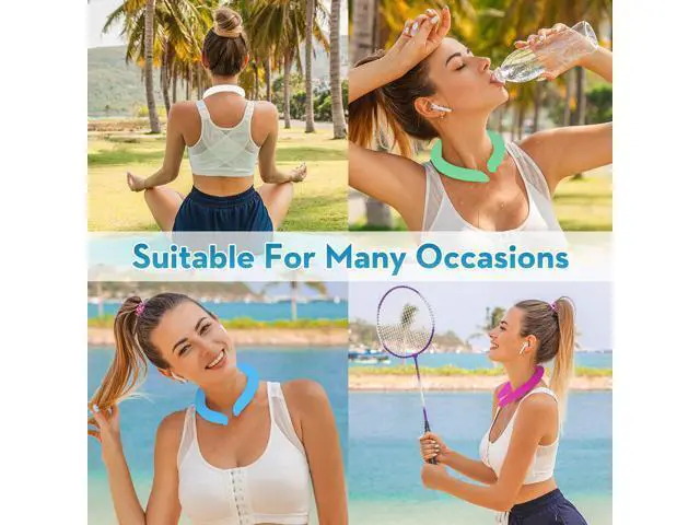 Alt view image 4 of 5 - 2PCS Neck CoolingTube, Reusable Ice Coolers Wearable Body CoolingProducts, Neck Coolers for HotWeather (Navy Blue)