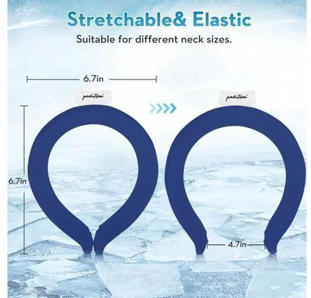 Alt view image 5 of 5 - 2PCS Neck CoolingTube, Reusable Ice Coolers Wearable Body CoolingProducts, Neck Coolers for HotWeather (Navy Blue)