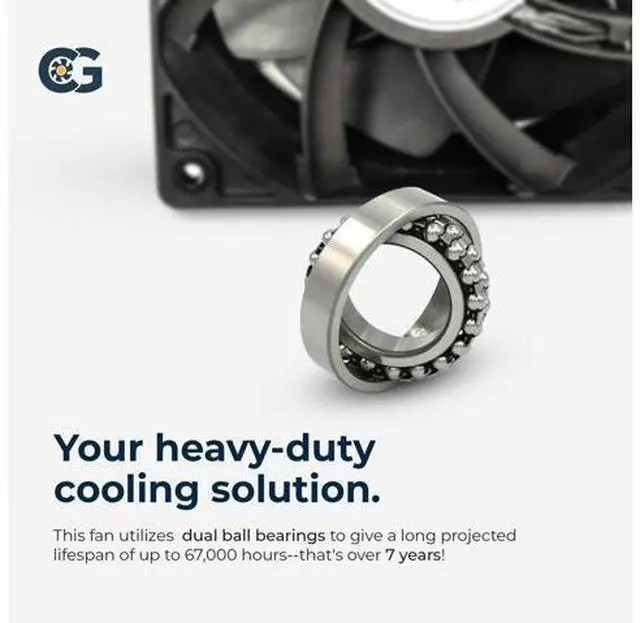 Alt view image 3 of 5 - Coolerguys 12vDC Waterproof IP67 Fan (High Speed, 120x38mm)