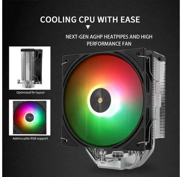 Alt view image 4 of 5 - Thermalrlght Assassin X 120R Digital ARGB Black CPU Cooler, 120mm PWM Quiet CPU Fan, AGHP 4th Technology, Support Intel lga1700/1851/1150/1151/1200,AMD:AM4/AM5,Digital Screen Top Cover
