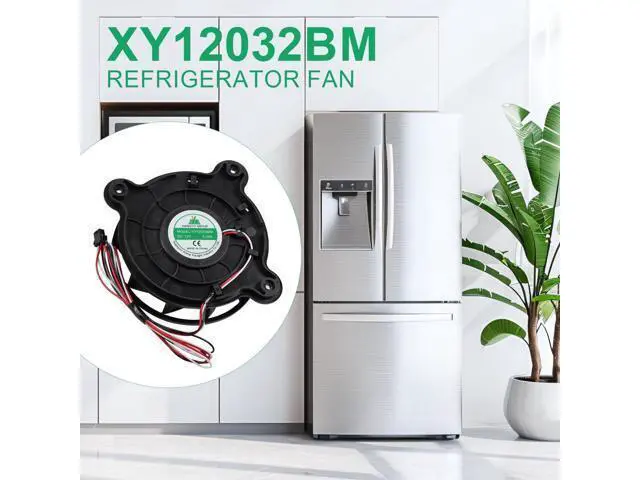 Alt view image 2 of 5 - XY12032BM Refrigerator Fan, XY12032BM Refrigerator Freezing Fan, Fridge Silent Cooling Fan, Refrigeration Silent Exhaust Fan, DC12V 0.26A 120×120×32mm