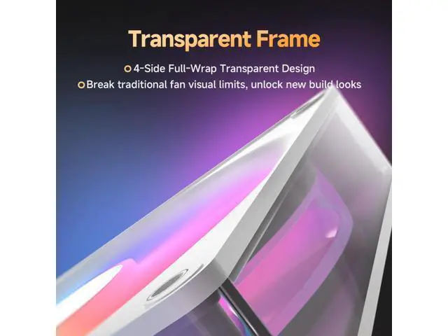 Alt view image 2 of 5 - Ocypus Gamma F12 Elite 120mm PC Fans, Up to 1800RPM 4pin PWM, Low Noise Computer Case Cooling Fan with Transparent Frame Design, 5V 3pin ARGB, 9-Blade Reverse (WH, 3PCS)