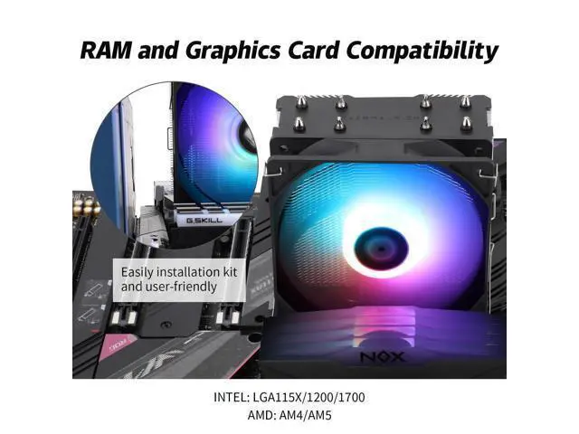 Alt view image 5 of 5 - Thermalrlght AssassinX120 SE ARGB CPU Air Cooler, 4 Heat Pipes, TL-C12C-S PWM Quiet Fan CPU Cooler with S-FDB Bearing, for AMD AM4 AM5/Intel LGA 1700/1150/1151/1200,PC Cooler