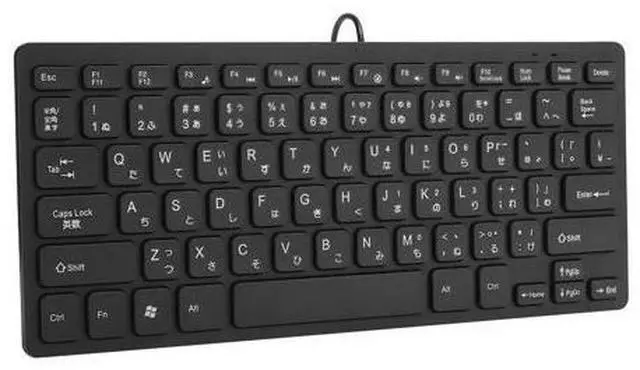 Main image of Wired Mini Japanese Keyboard, USB Ergonomic Keyboard Ultra-Thin 78 Key for Desktop, Computer, PC Gamers(Black)