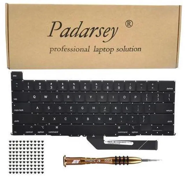 Main image of Padarsey Replacement Keyboard Compatible with MacBook Pro 16 inch with Touch Bar A2141 Released 2019 US Layout+Keyboard Screws+Screwdriver