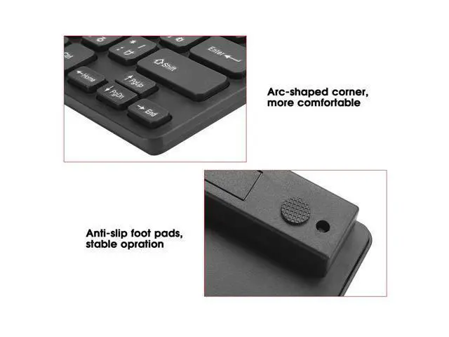 Alt view image 5 of 5 - Wired Mini Japanese Keyboard, USB Ergonomic Keyboard Ultra-Thin 78 Key for Desktop, Computer, PC Gamers(Black)