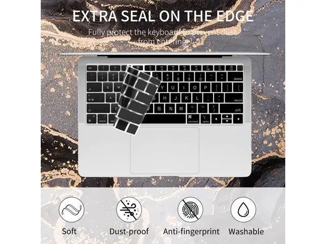 Alt view image 5 of 5 - Watbro Compatible with MacBook Pro 13 inch Case 2020 2019 2018 2017 2016 Release M1 A2338/A2289/A2251/A2159/A1989/A1706/A1708 Laptop Hard Shell Case & Keyboard Cover,Colorful Marble