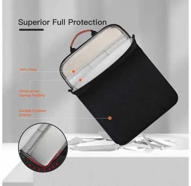 Alt view image 4 of 4 - 11 inch iPad Carrying Bag for 2025 iPad Pro 11 M5 M4 & iPad Air 11 M3 M2, iPad A16 with Magic Keyboard, Protective Travel Shoulder Sleeve Case with Handle, Black