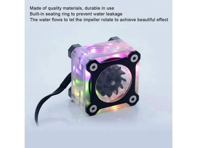 Alt view image 2 of 5 - R3 RGB Colorful PC Water Meter, Water Cooling Meter Indicator with G1/4 Female Thread, for Computer Water Cooling