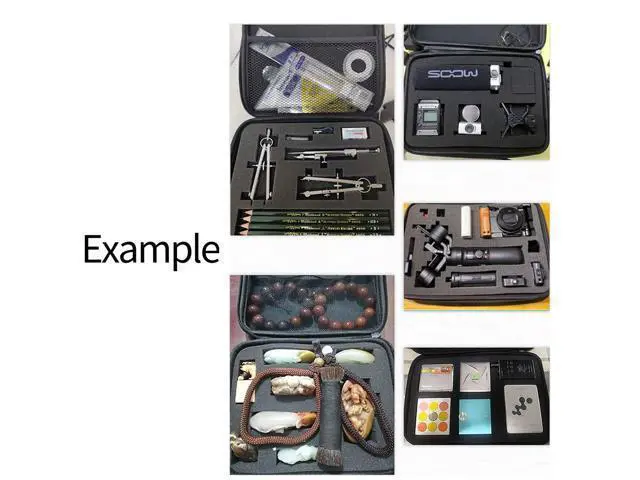 Alt view image 3 of 5 - KIPYENB Electronics Bag,DIY Sponge Protection Electronic Organizer Travel Carrying Case Tech Accessories Hard Case Tech Pouch for Mouse Projector Charger Phone Earphone Hard Disk
