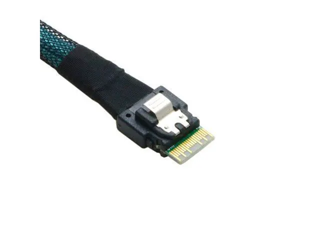 Alt view image 4 of 5 - chenyang CY Slim Line SAS 4.0 SFF-8654 4i 38 Pin Host to 4 SATA 7 Pin Target Hard Disk Fanout Raid Cable 50cm