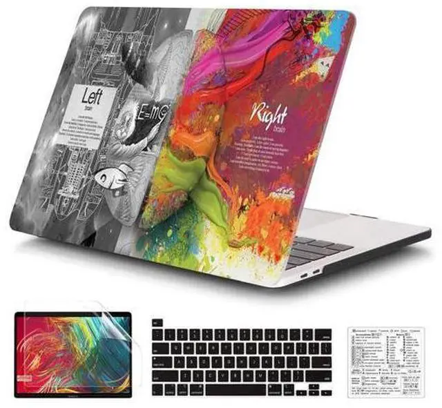 Main image of QCzyc Compatible with MacBook Pro 13 Inch Case M2/M1 2025 2022-2017 A2338 A2289 A2251 A2159 A1989 A1706 A1708 Plastic Hard Shell Case&Keyboard Skin&Mac OS Keyboard Sticker (Einstein's Brain)