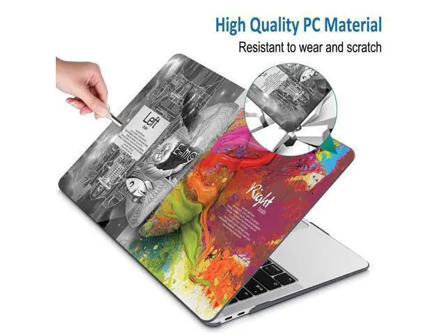 Alt view image 3 of 5 - QCzyc Compatible with MacBook Pro 13 Inch Case M2/M1 2025 2022-2017 A2338 A2289 A2251 A2159 A1989 A1706 A1708 Plastic Hard Shell Case&Keyboard Skin&Mac OS Keyboard Sticker (Einstein's Brain)