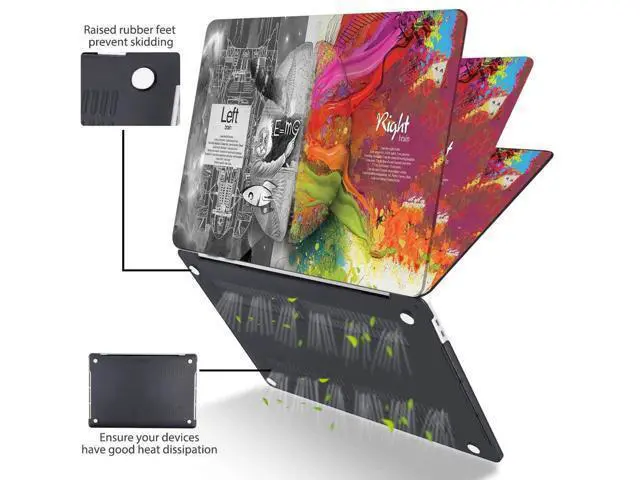 Alt view image 5 of 5 - QCzyc Compatible with MacBook Pro 13 Inch Case M2/M1 2025 2022-2017 A2338 A2289 A2251 A2159 A1989 A1706 A1708 Plastic Hard Shell Case&Keyboard Skin&Mac OS Keyboard Sticker (Einstein's Brain)