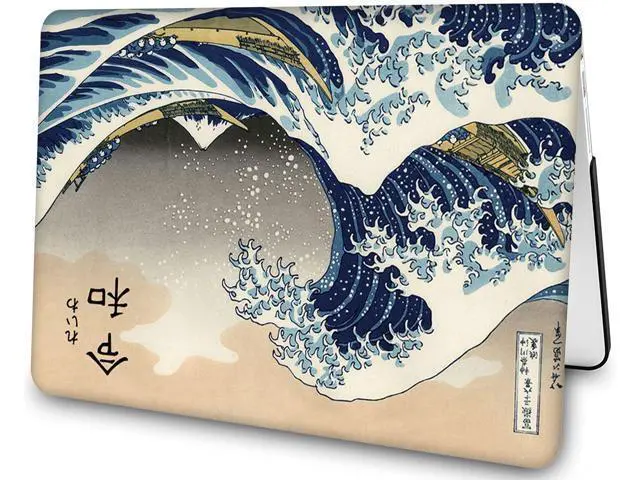 Alt view image 5 of 5 - AMCJJ Compatible with MacBook Air 15 inch Case 2025 2024 2023 M4 M3 M2 A3241 A3114 A2941, Protective Plastic Hard Shell & Keyboard Cover for Mac Air 15 inch Case M4 M3 M2 - Kanagawa Japan Wave
