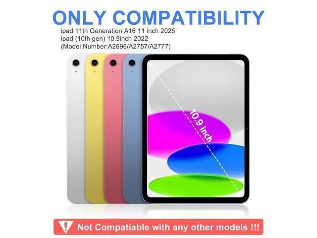 Alt view image 2 of 5 - IVEOPPE for iPad 11th 10th Generation Case with Keyboard, Magnetic Detachable Keyboard Case, Wireless Bluetooth Keyboard, iPad 11th A16 11 inch 2025 &10th 10.9 inch 2022, Rechargeable Portable, Black