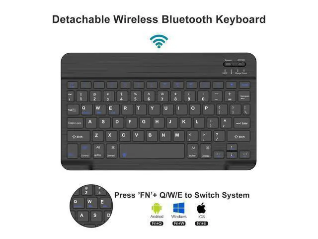 Alt view image 3 of 5 - IVEOPPE for iPad 11th 10th Generation Case with Keyboard, Magnetic Detachable Keyboard Case, Wireless Bluetooth Keyboard, iPad 11th A16 11 inch 2025 &10th 10.9 inch 2022, Rechargeable Portable, Black